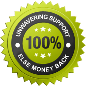 Unwavering Support Else 100% Money-Back Guarantee 